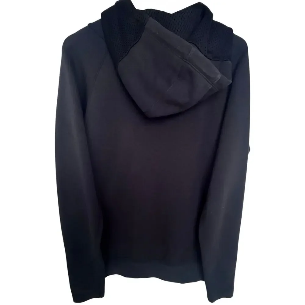 Jordan Black Drawstring hood Hoodie Mesh: Polyester Hooded Men's Medium